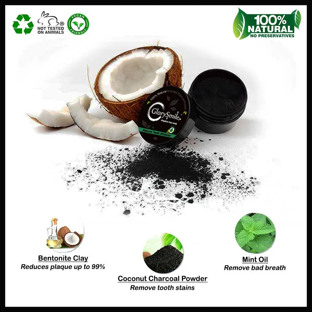 Отбеливающий порошок для зубов с активированным углем