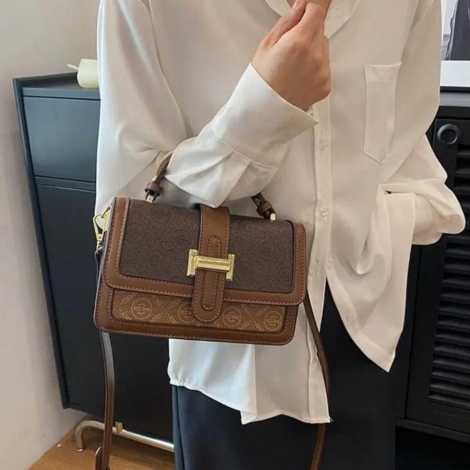 Женская ретро-сумка через плечо с принтом