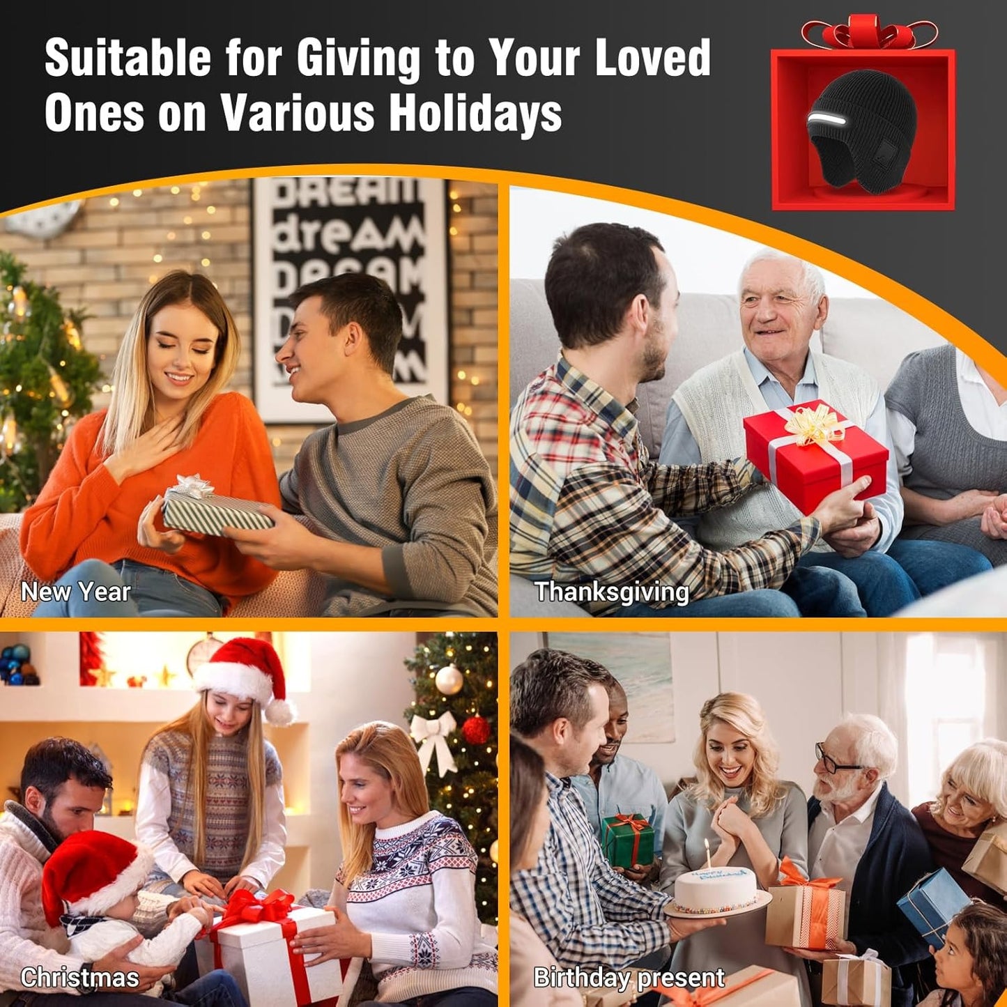 Зимняя шапка с встроенным светом