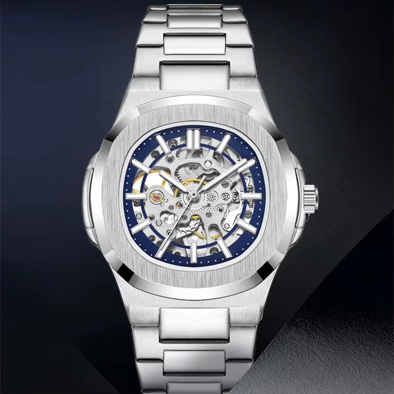 Мужские часы Skeleton стильные