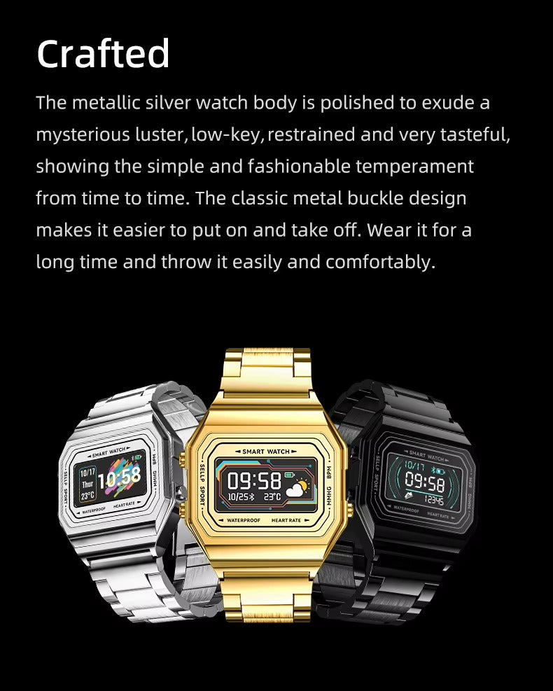 Роскошные золотые умные часы