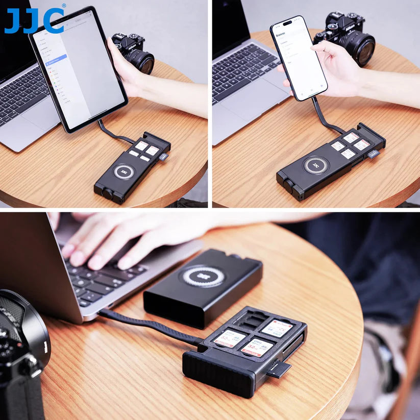 SD-картридер и накопитель черного цвета