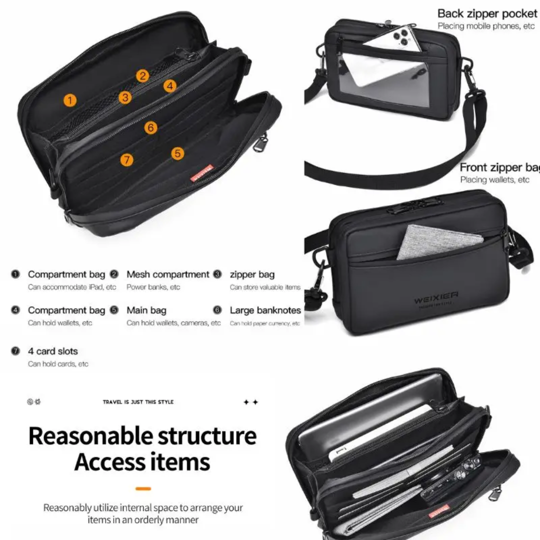 Модная сумка-мессенджер Weixier