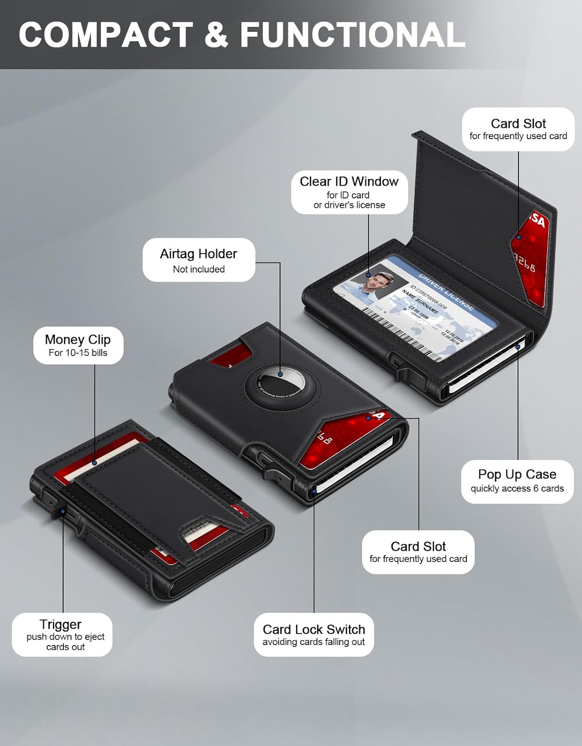 Кошелек Airtag для мужчин