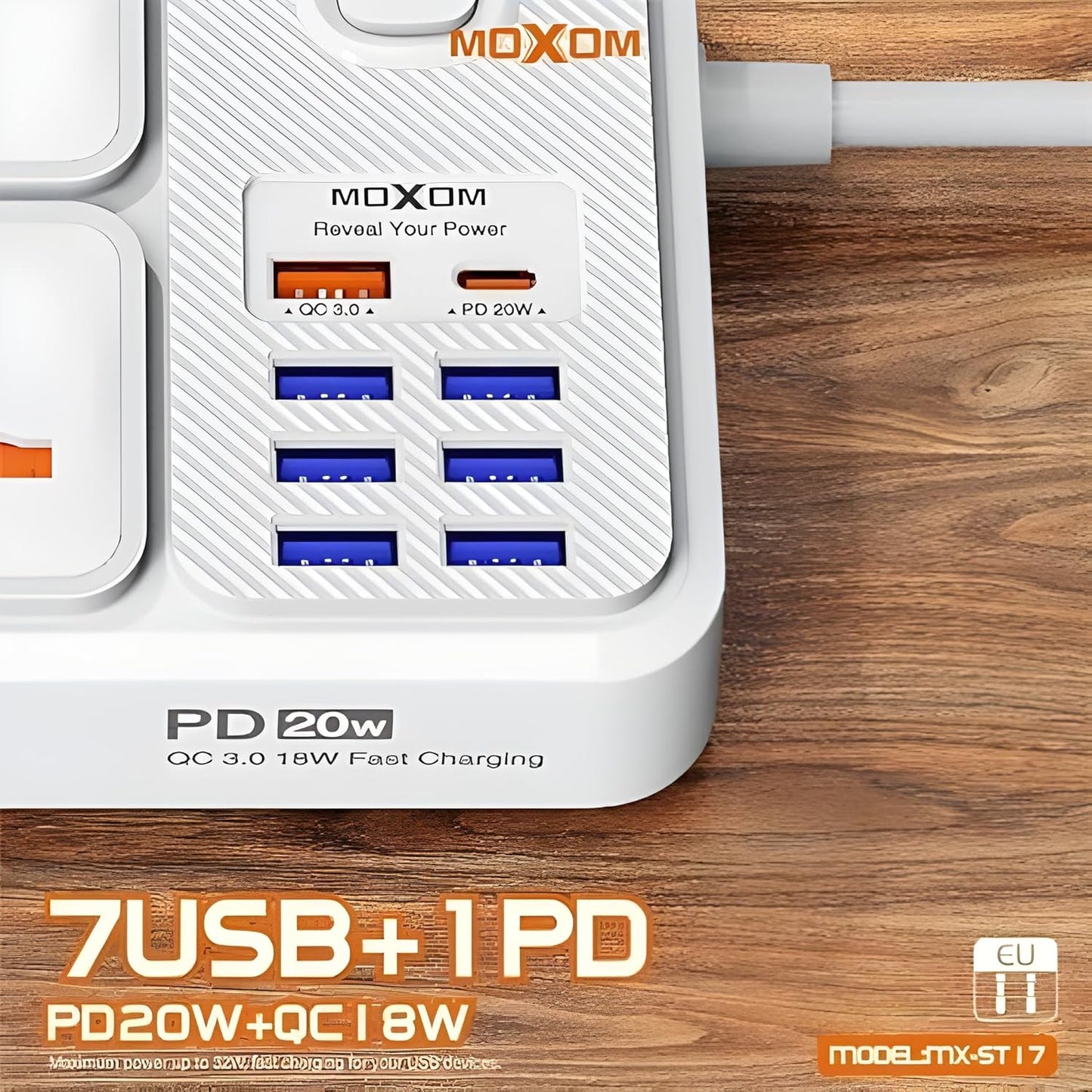 Удлинитель MOXOM 14 в 1