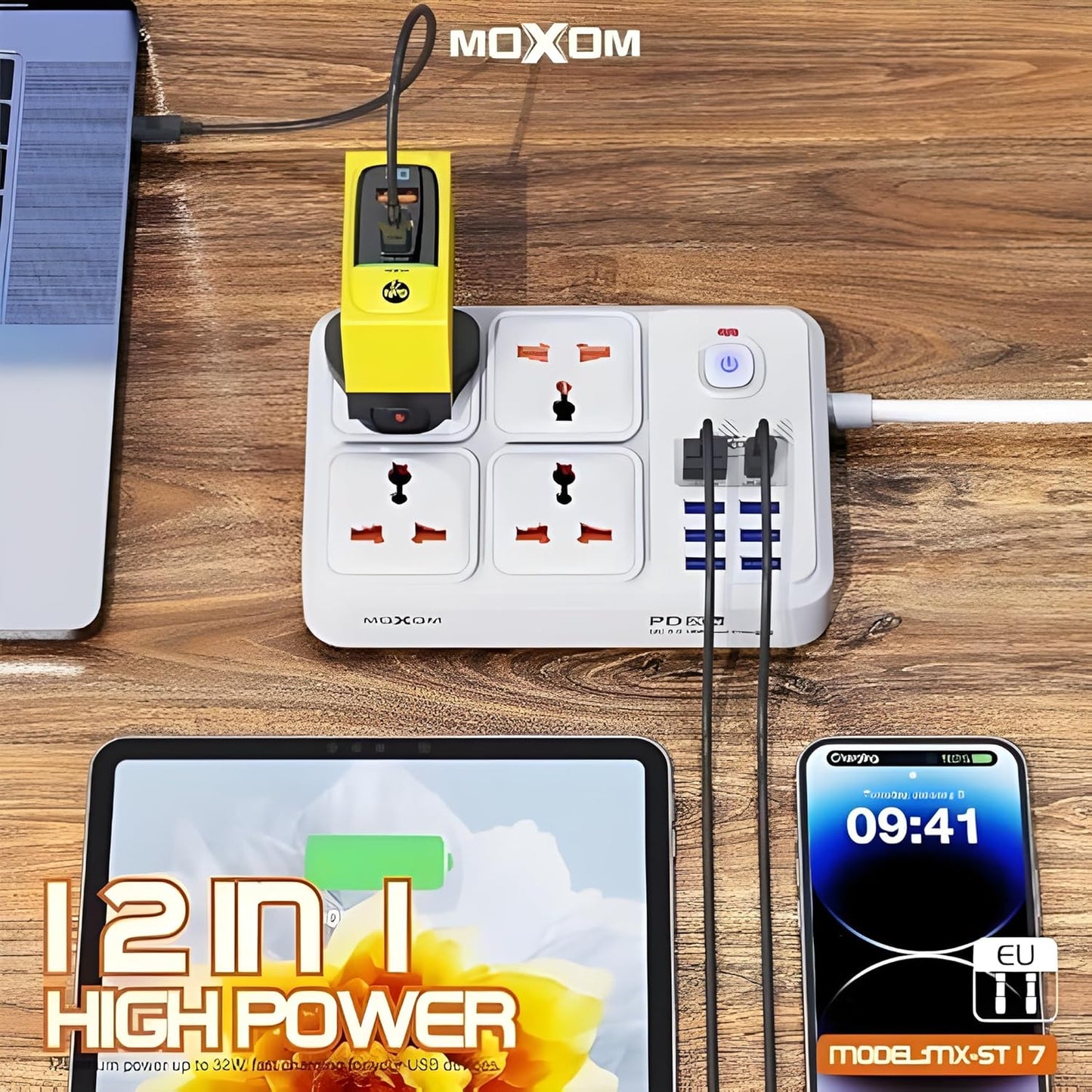 Удлинитель MOXOM 14 в 1