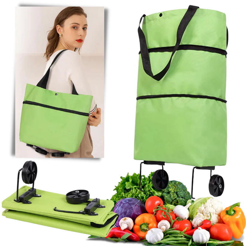 Складная продуктовая сумка на колёсах