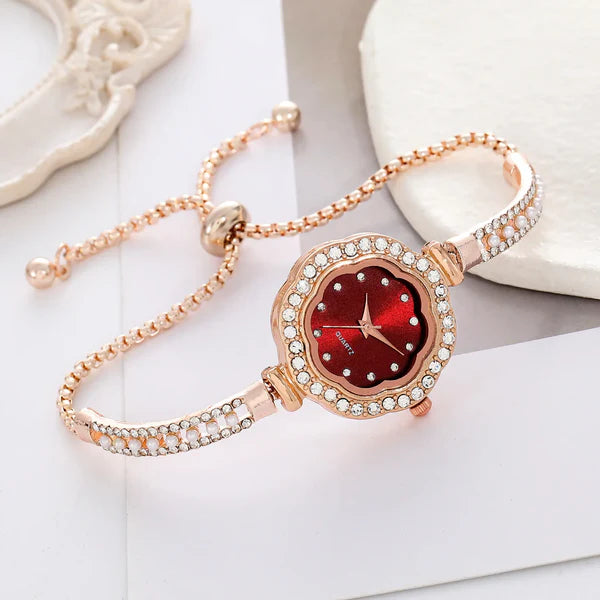 Роскошные часы в форме цветка