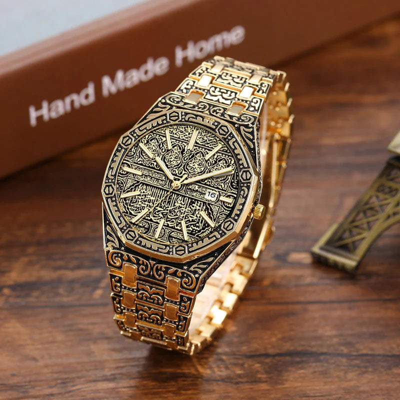 Гравированные мужские кварцевые часы