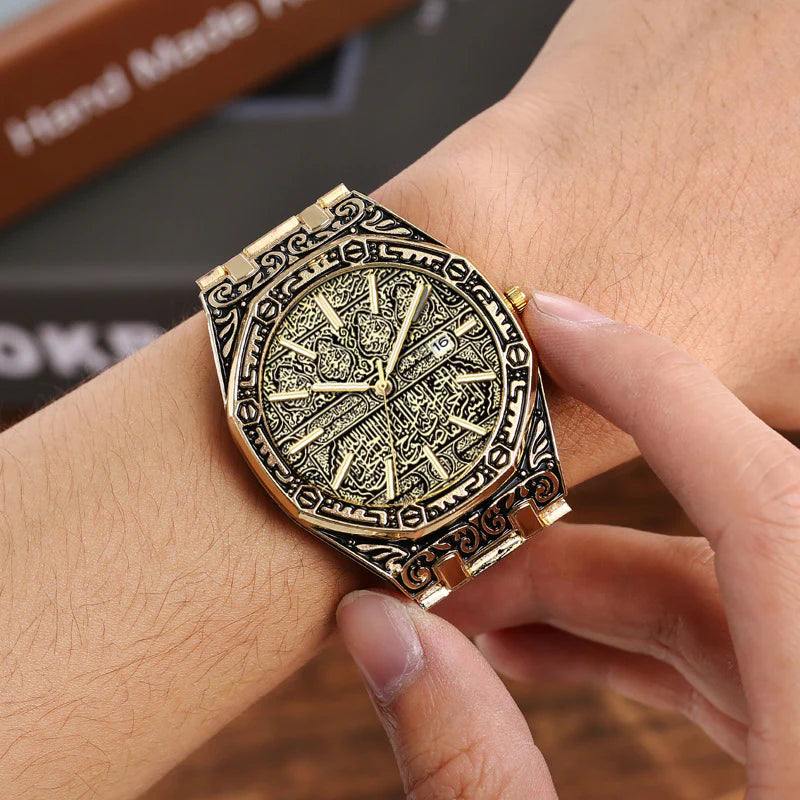 Гравированные мужские кварцевые часы