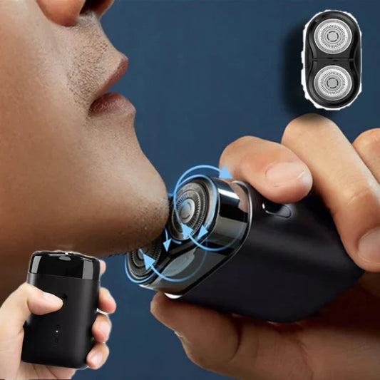 Перезаряжаемая электрическая бритва с двумя головками