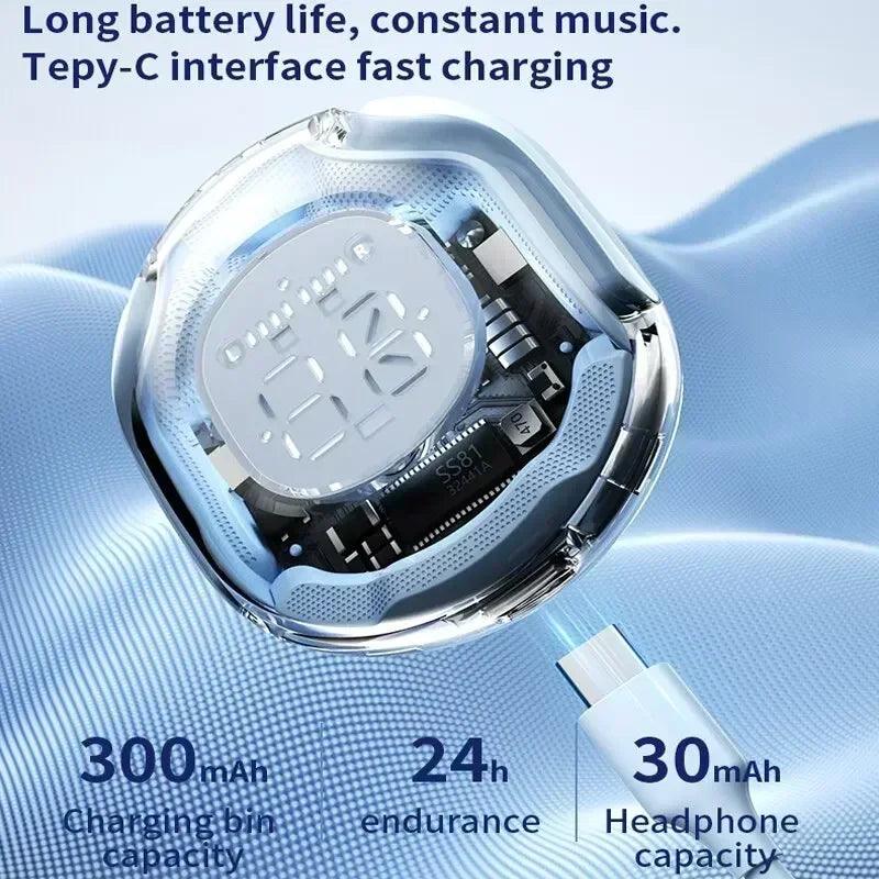 Беспроводные Bluetooth-наушники T8 TWS Прозрачные