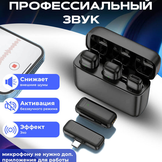 Двойной беспроводной микрофон