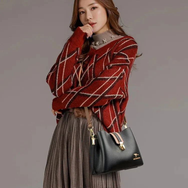 Сумка-мешок из натуральной кожи