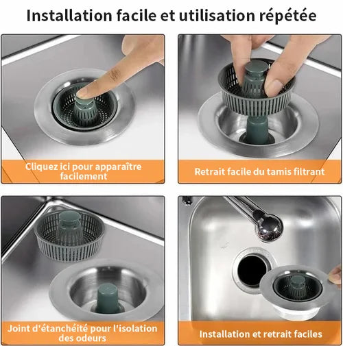 Сливная сетка для раковины 3 в 1