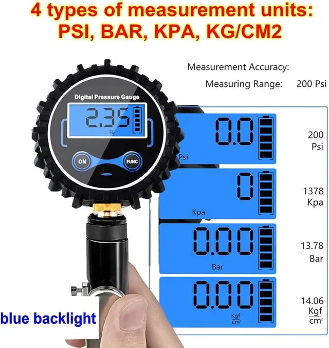 Цифровой насос для шин 3 в 1