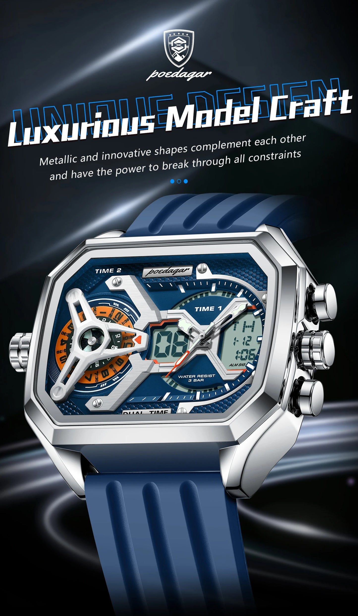 Светящиеся мужские часы