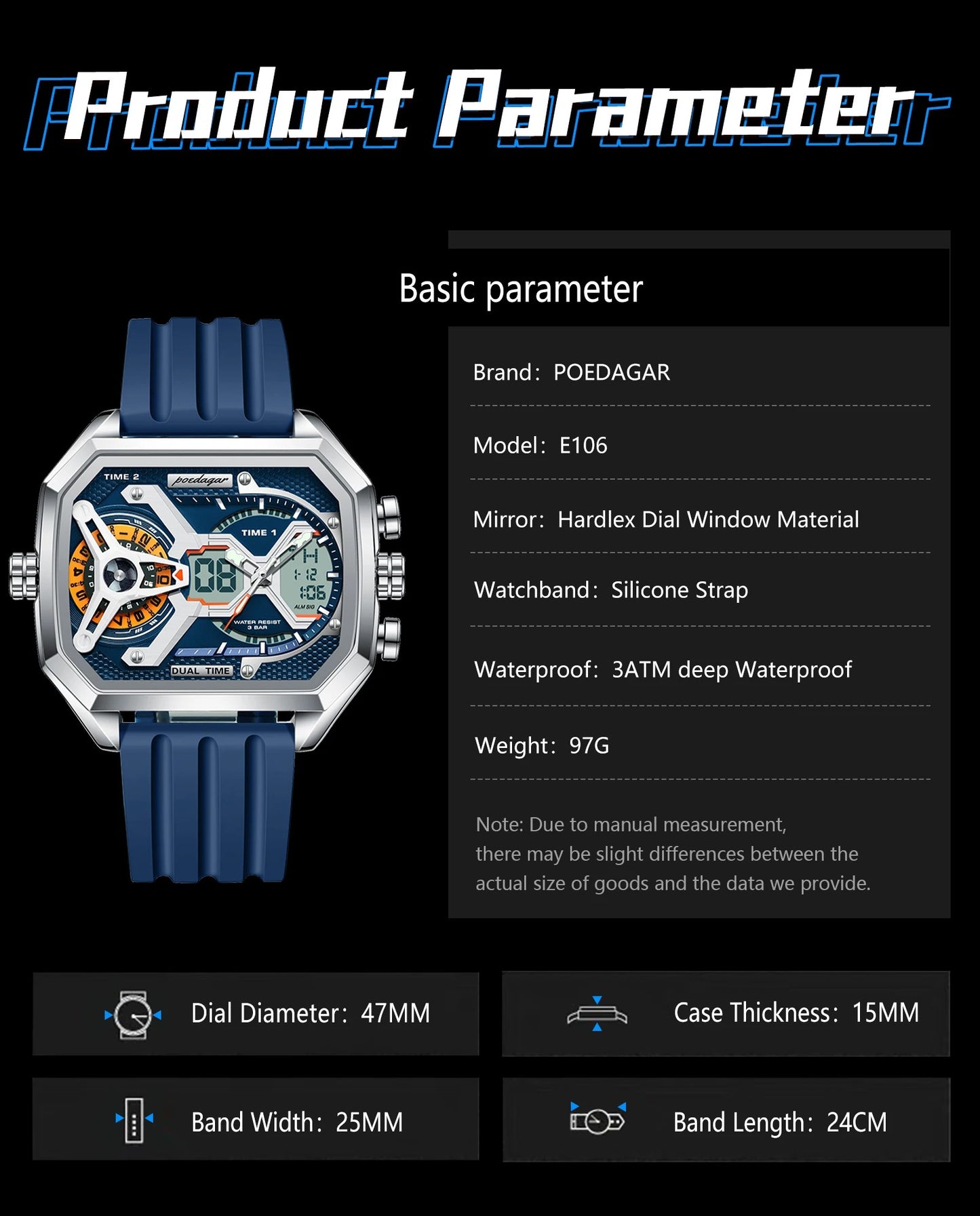 Светящиеся мужские часы