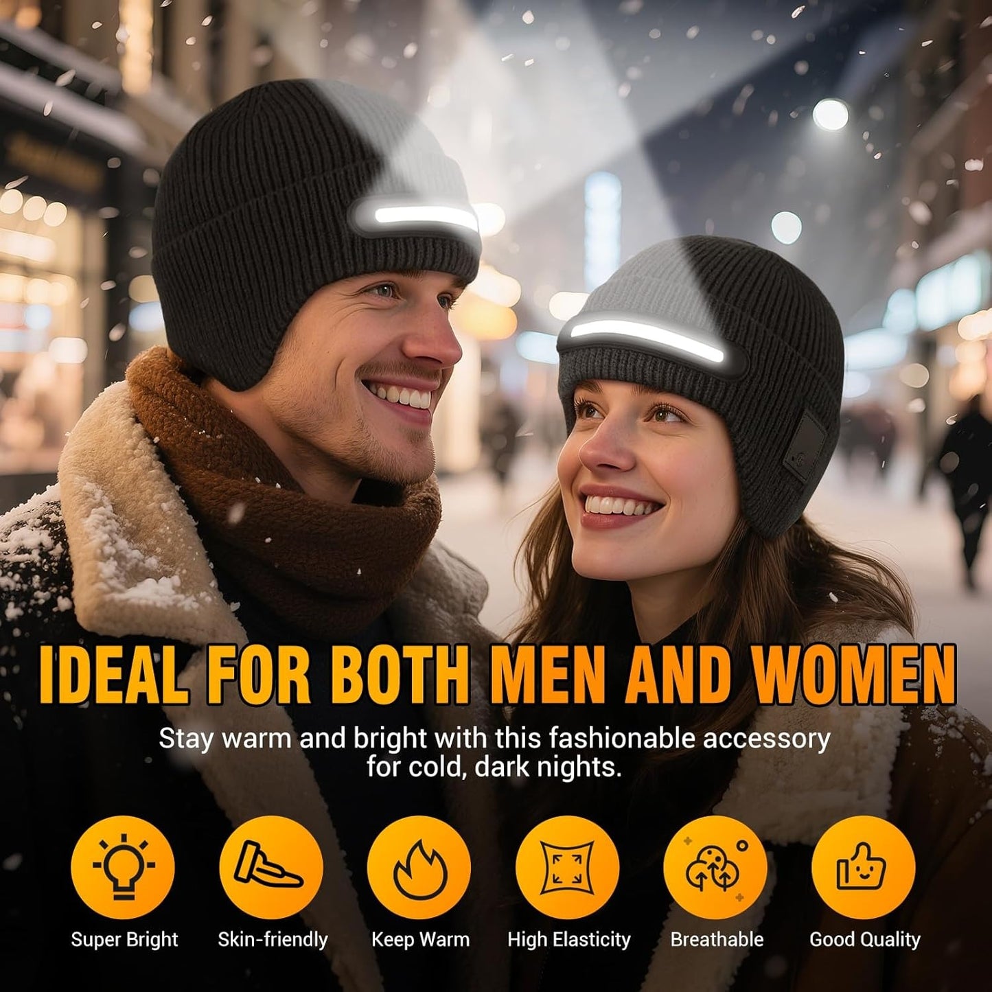 Зимняя шапка с встроенным светом