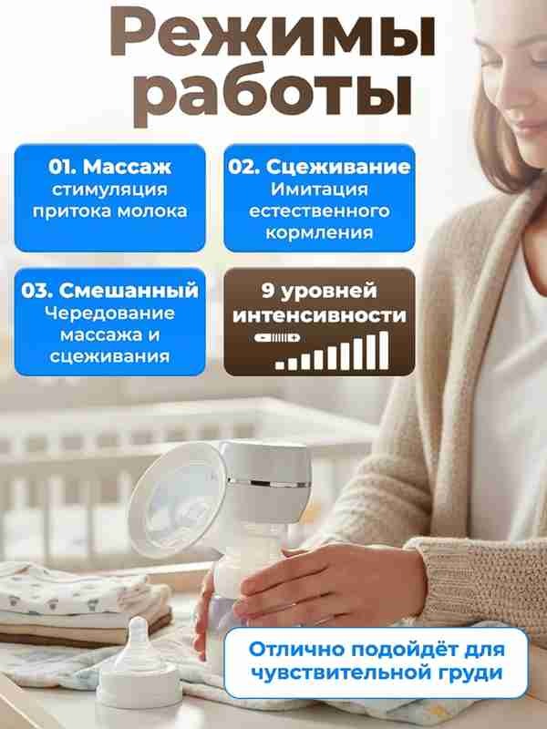 Электрический молокоотсос с массажем