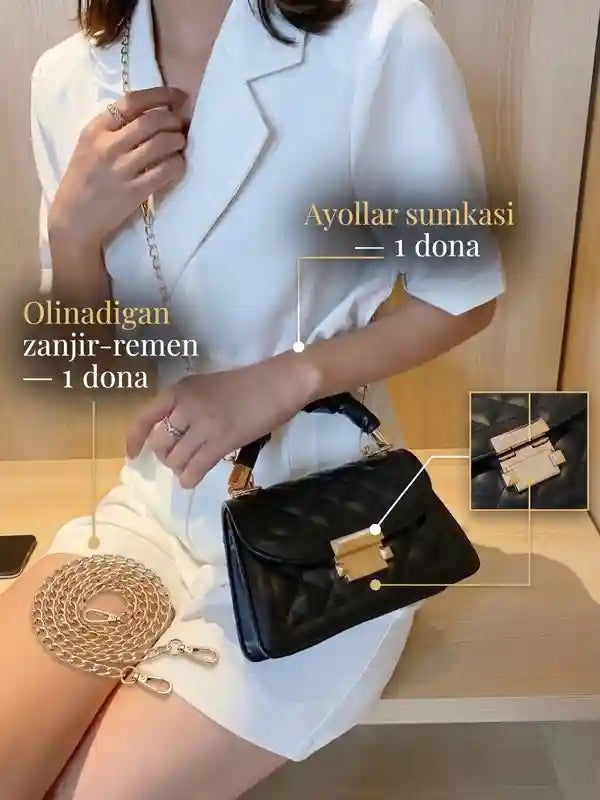 элегантная черная сумка для женщин