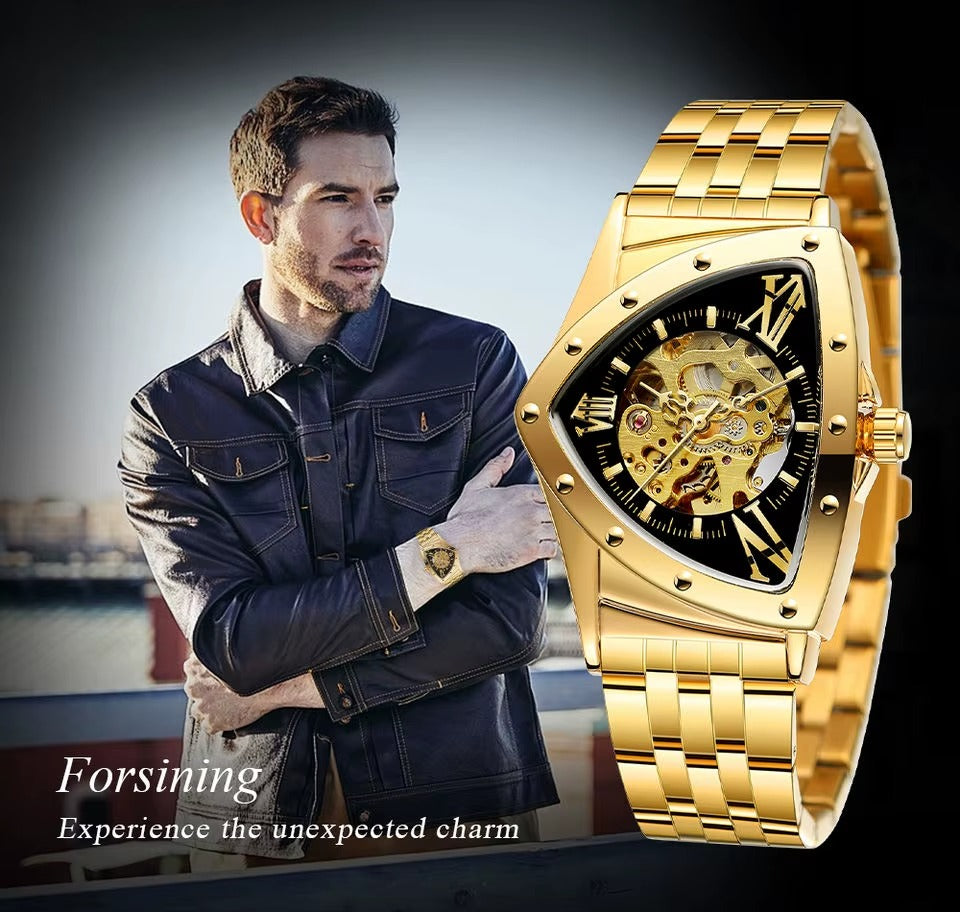 ужские часы класса люкс, треугольные