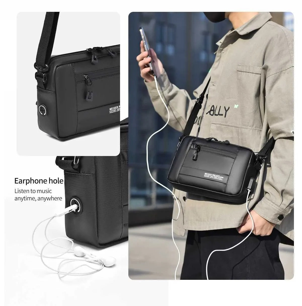 Сумка через плечо с USB