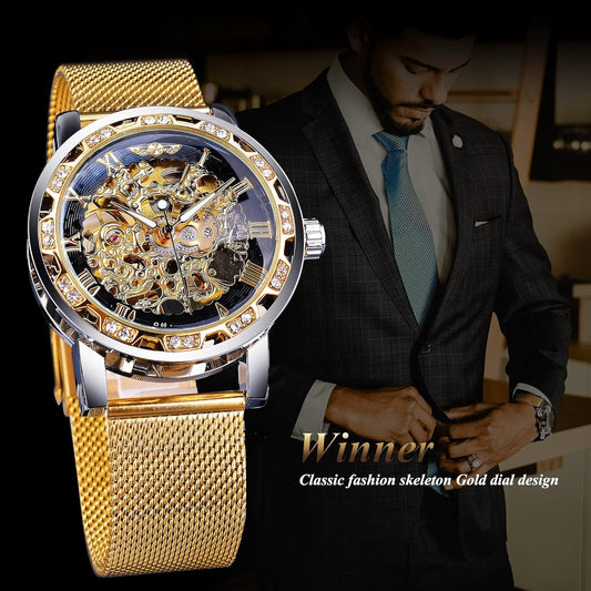 Ретро Часы Skeleton Люкс