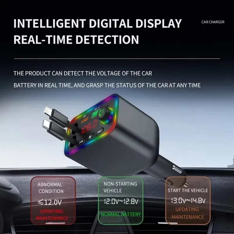 Выдвижное автомобильное зарядное устройство Y4