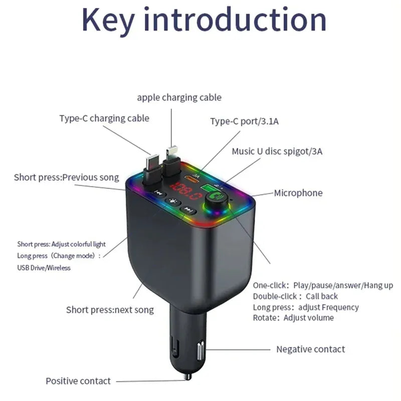 Выдвижное автомобильное зарядное устройство Y4