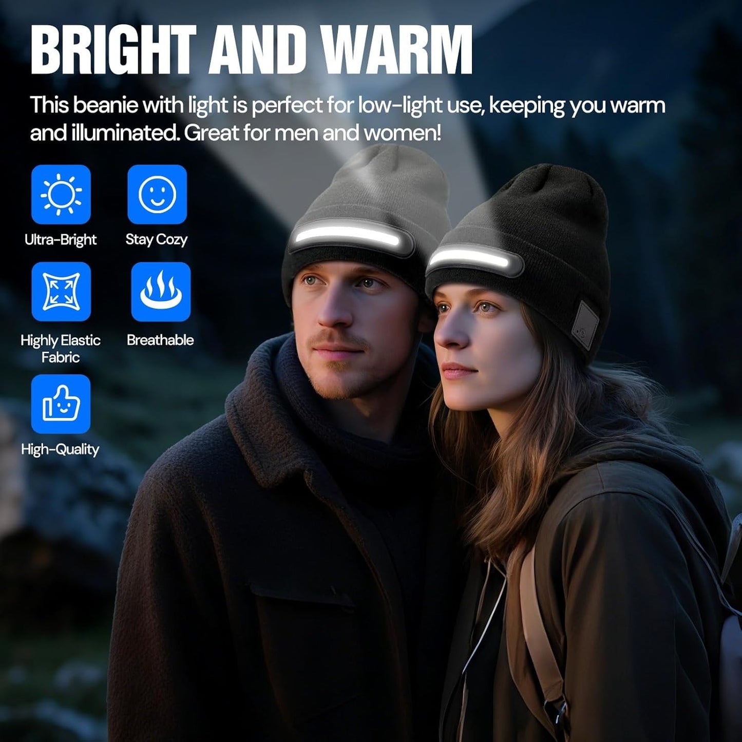 Зимняя шапка с встроенным светом