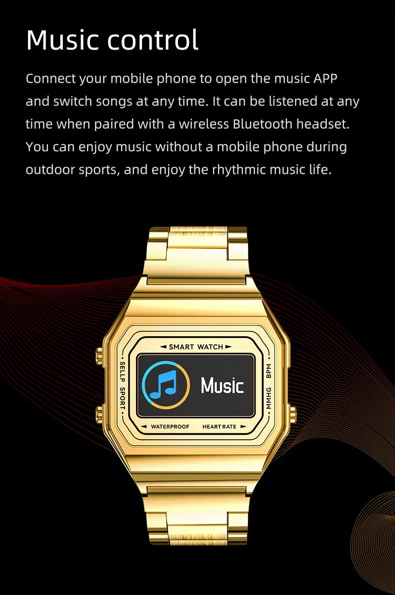 Роскошные золотые умные часы