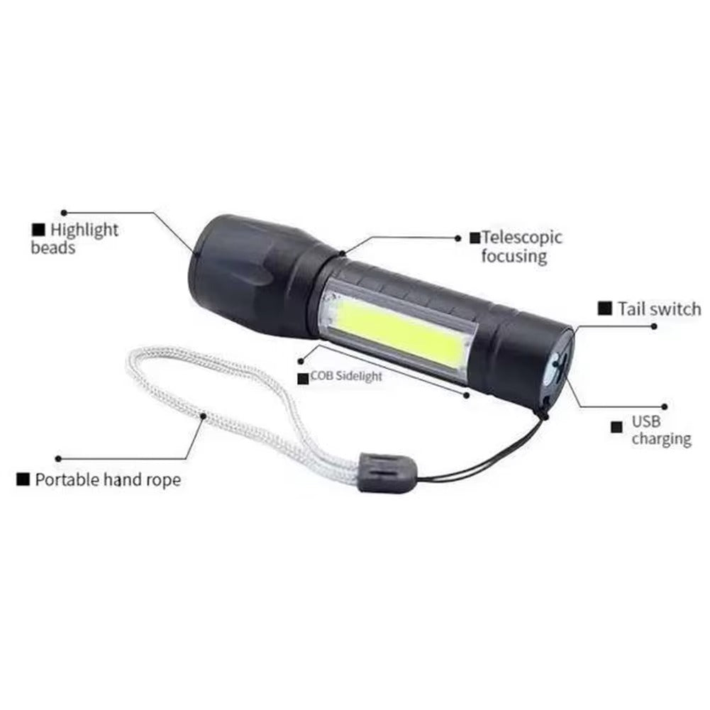 USB перезаряжаемый LED фонарик