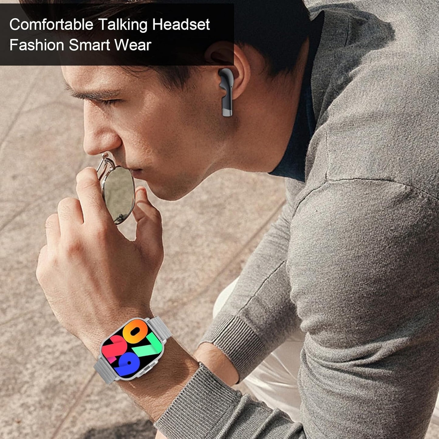 Смарт часы Bluetooth с наушниками