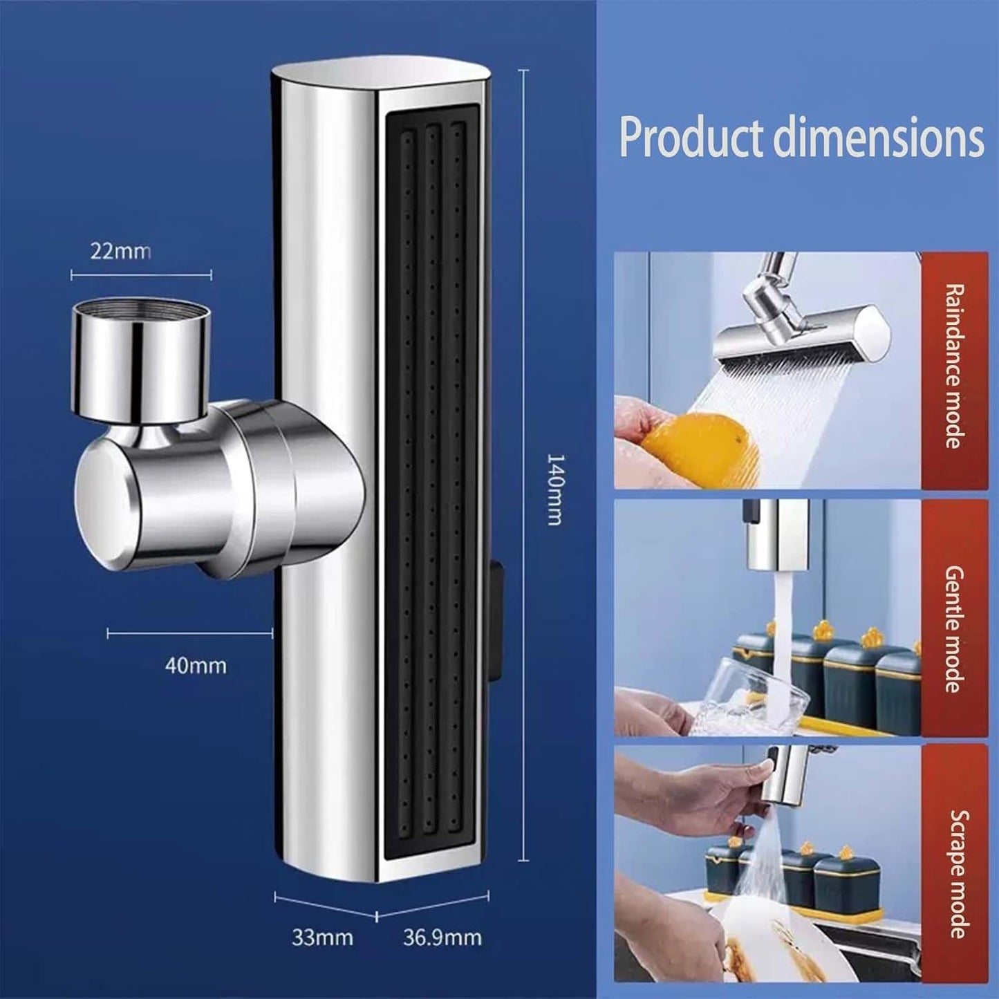 Насадка для крана с 3 режимами