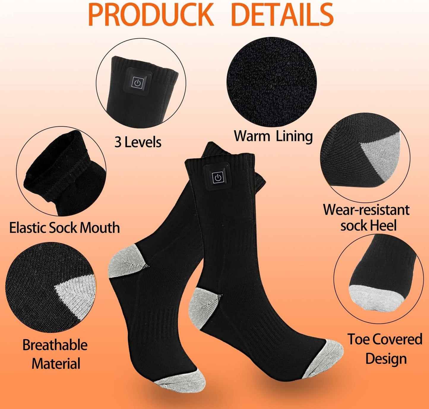 Электрические тёплые носки