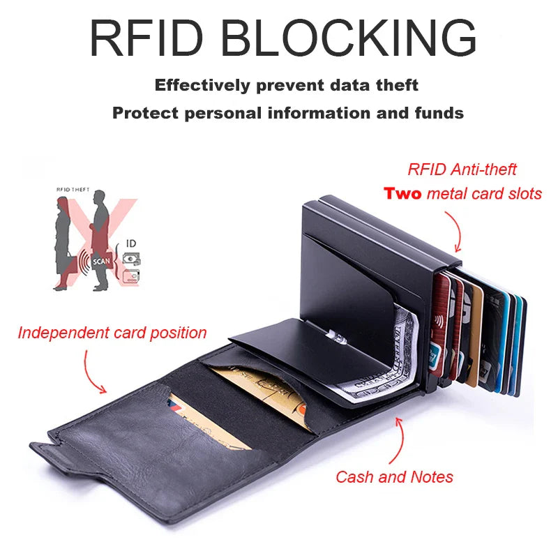 Кожаный кошелек-чехол для кредитных карт