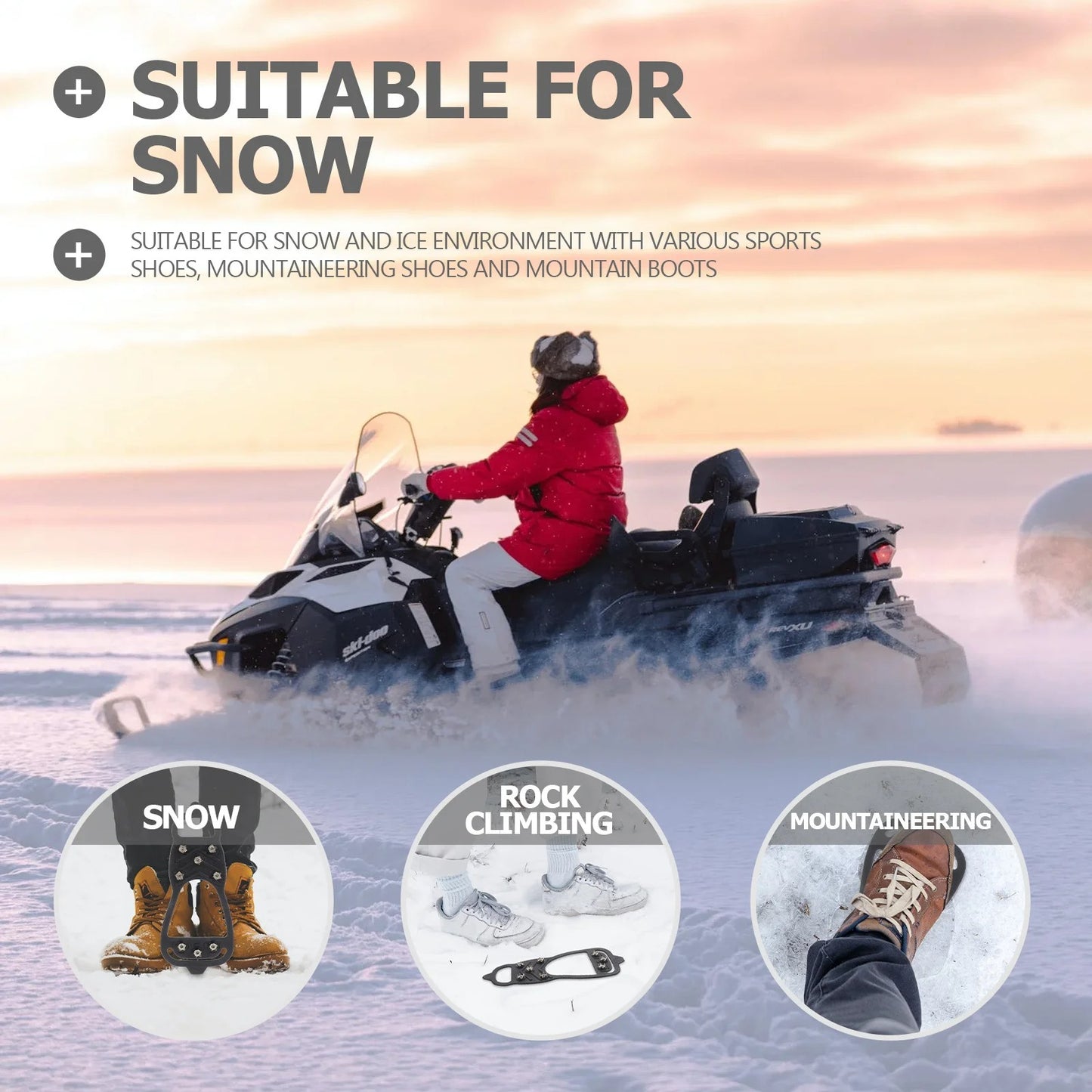 Две пары нескользящих ботинок для льда