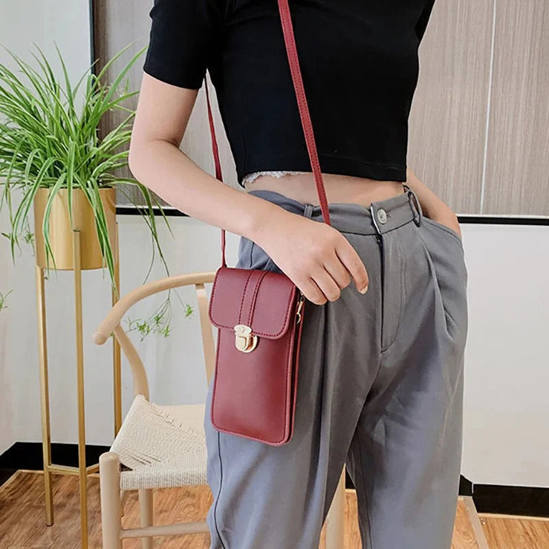 Сумка через плечо для смартфона с сенсорной мембраной