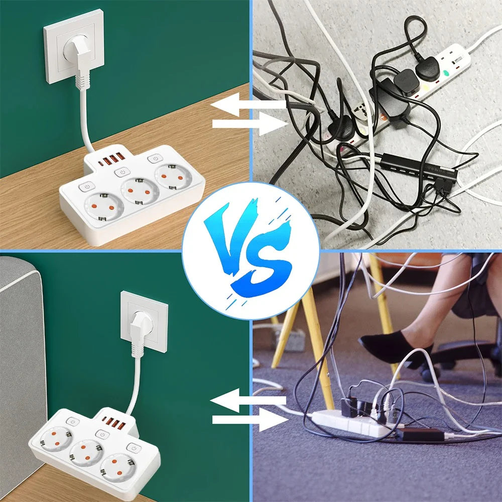 Удлинитель с тремя USB-портами