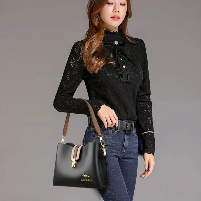 Сумка-мешок из натуральной кожи