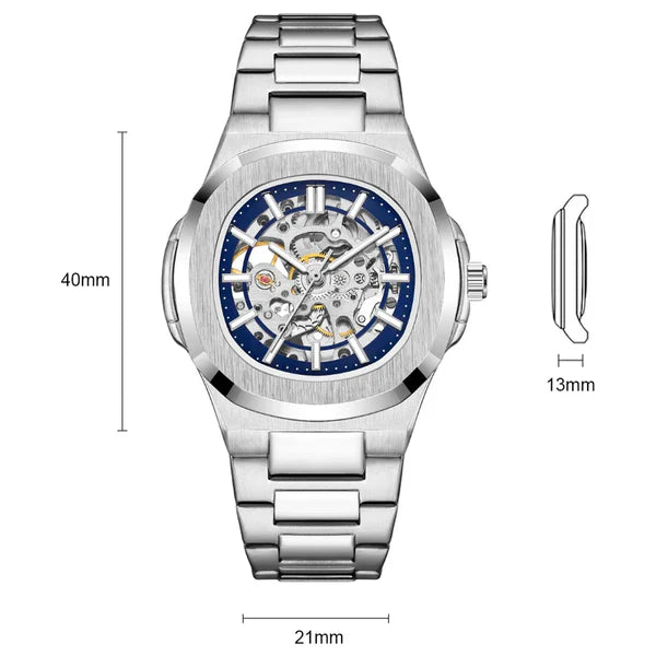 Мужские часы Skeleton стильные