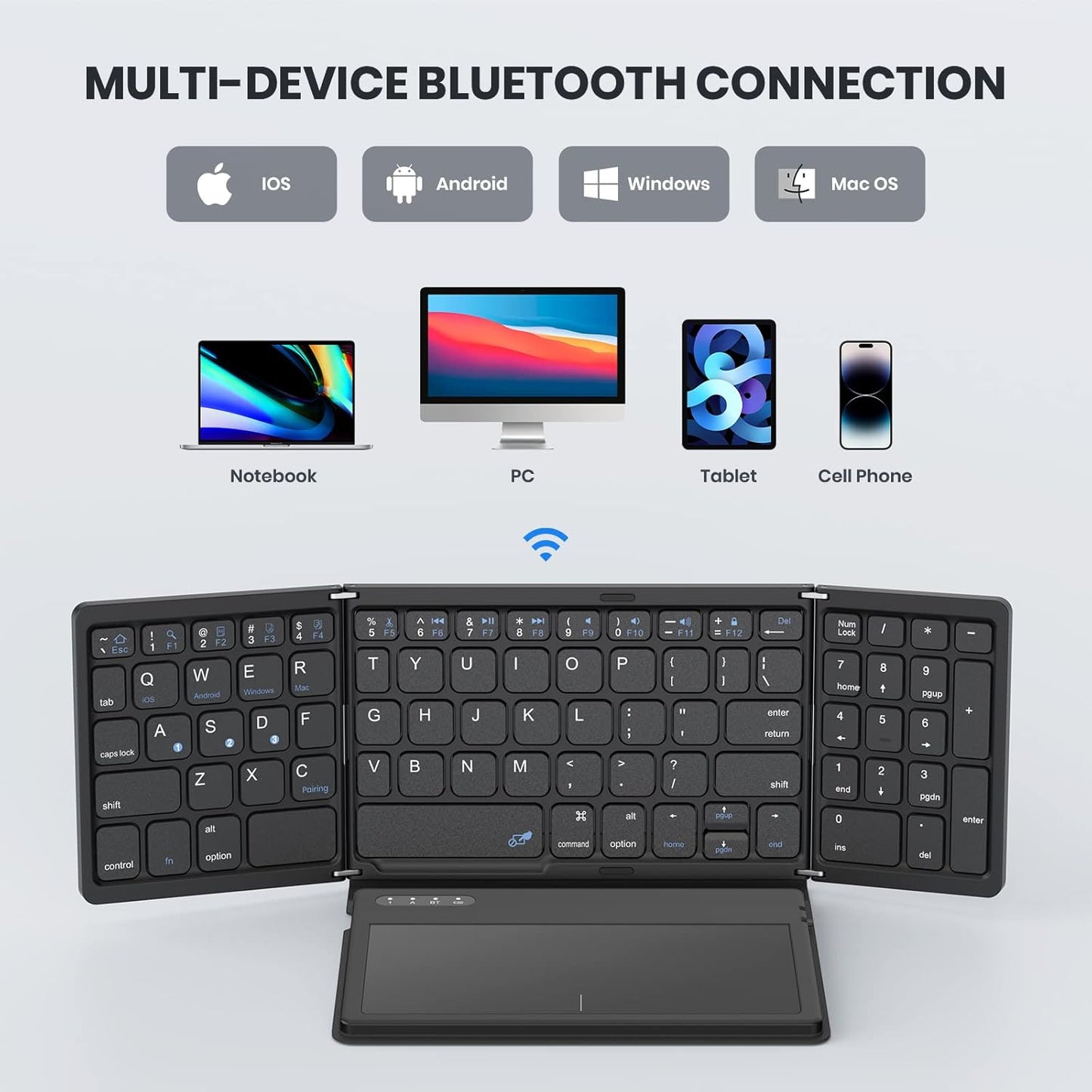Клавиатура Bluetooth складная