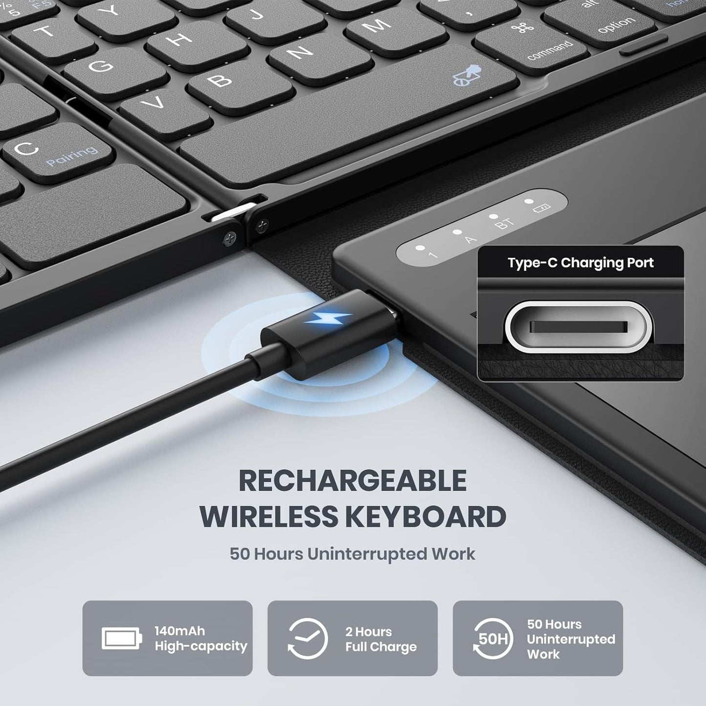 Клавиатура Bluetooth складная