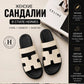 Женские белые кожаные сандалии