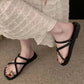 Сандалии с перекрёстными ремешками
